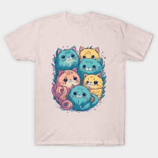 Cat-tastic Fun: Cute Cat Design T-Shirt